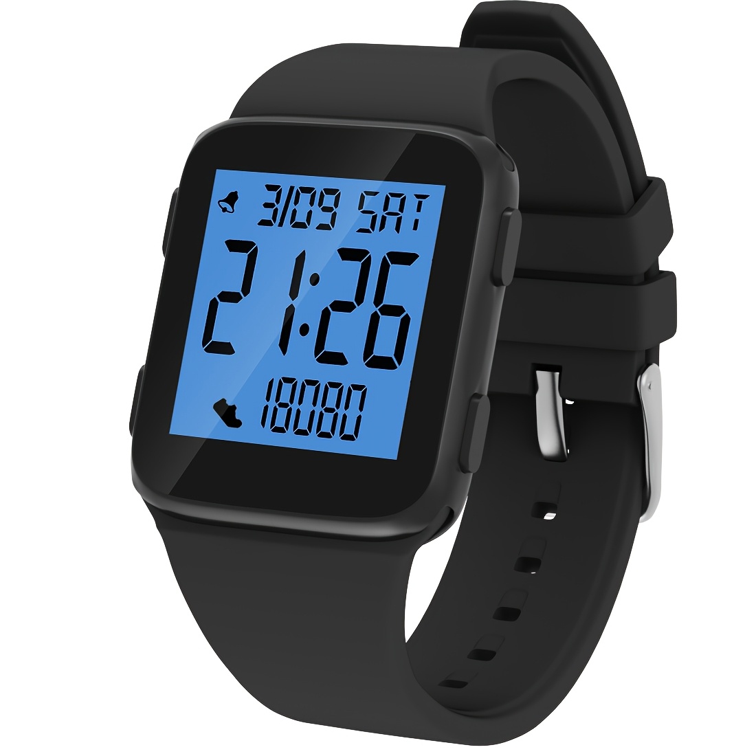 schrittzähler-uhr für senioren, keine app/telefon erforderlich, wasserdichte fitness-trackeruhr mit schrittzähler/kalorien-/ -/kalenderfunktion,   für männer und frauen zum gehen und laufen