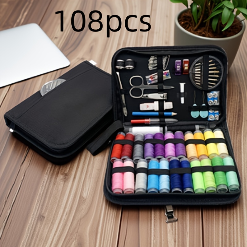 TEMU 108pcs Multifunction Sewing Set And Accessories, Including 24-color Sewing Thread, Sewing Needles, And A Small Repair Toolkit. Random Colors And