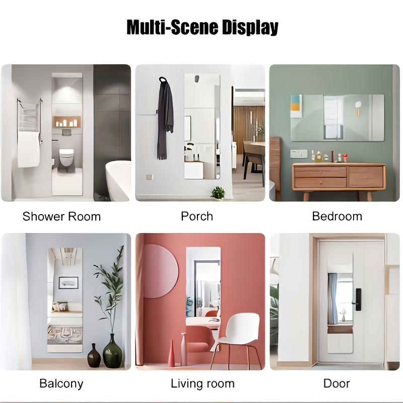 mounted full length   made of acrylic soft makeup   that     in the bathroom bedroom or any area without   and is   resistant details 2