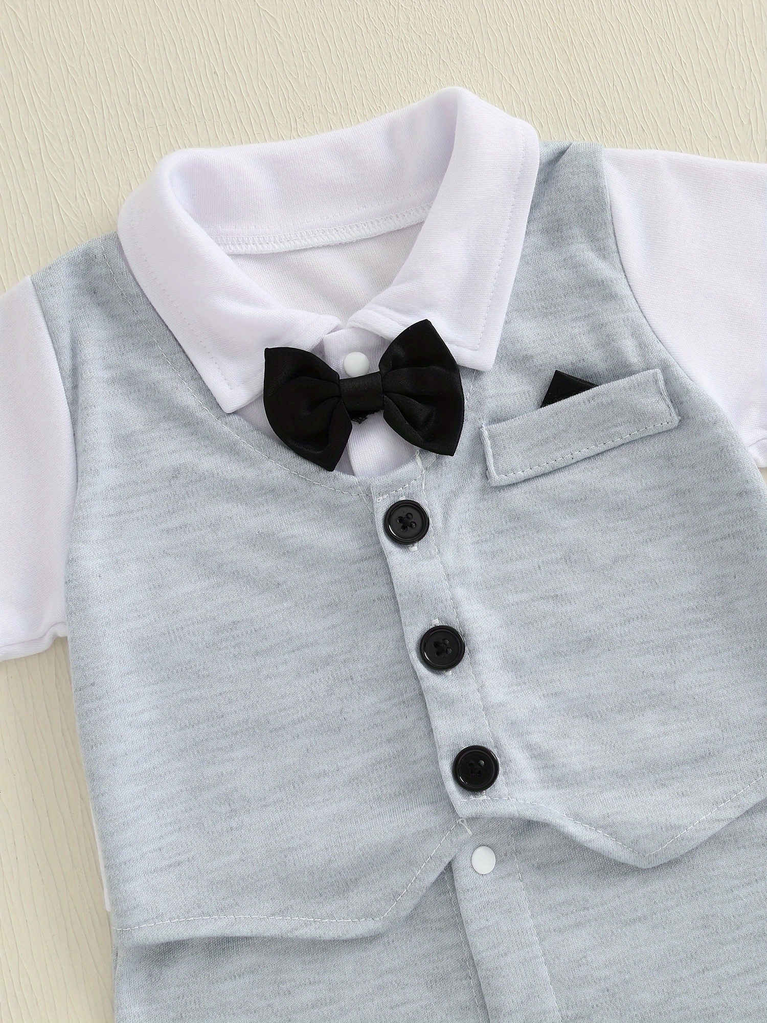 Camiseta De Bebé Estilo Smoking - Negro Básico, 100% Algodón, Marca El Loco