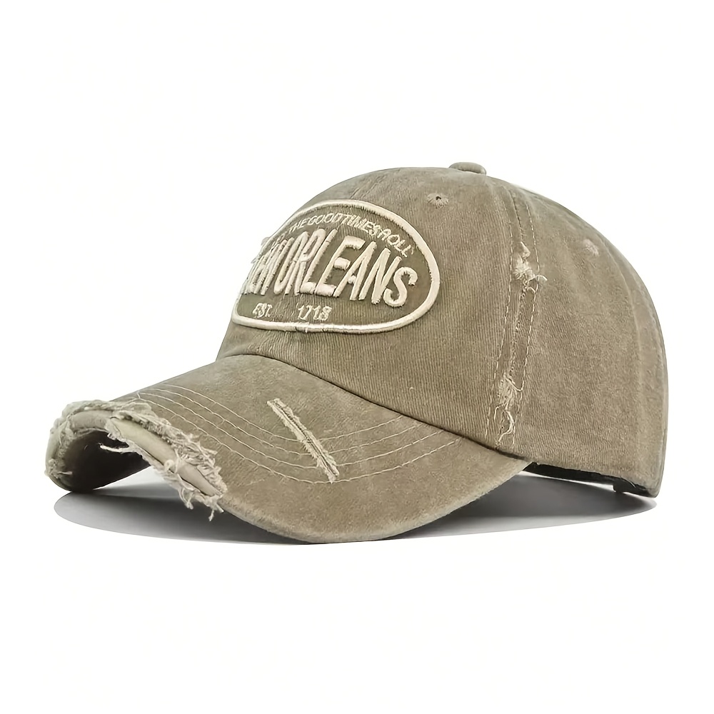 TEMU casquette de baseball vintage délavée et vieillie pour homme et femme - Casquette bec de canard réglable avec élastique, légère, adaptée aux