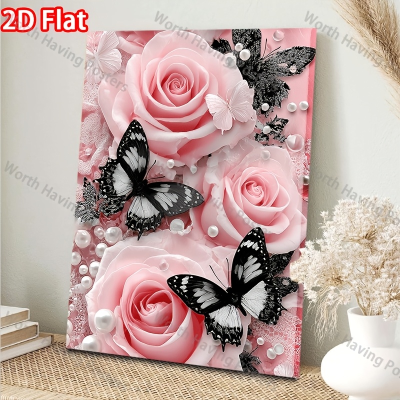 rose wall art sold on Temu United States