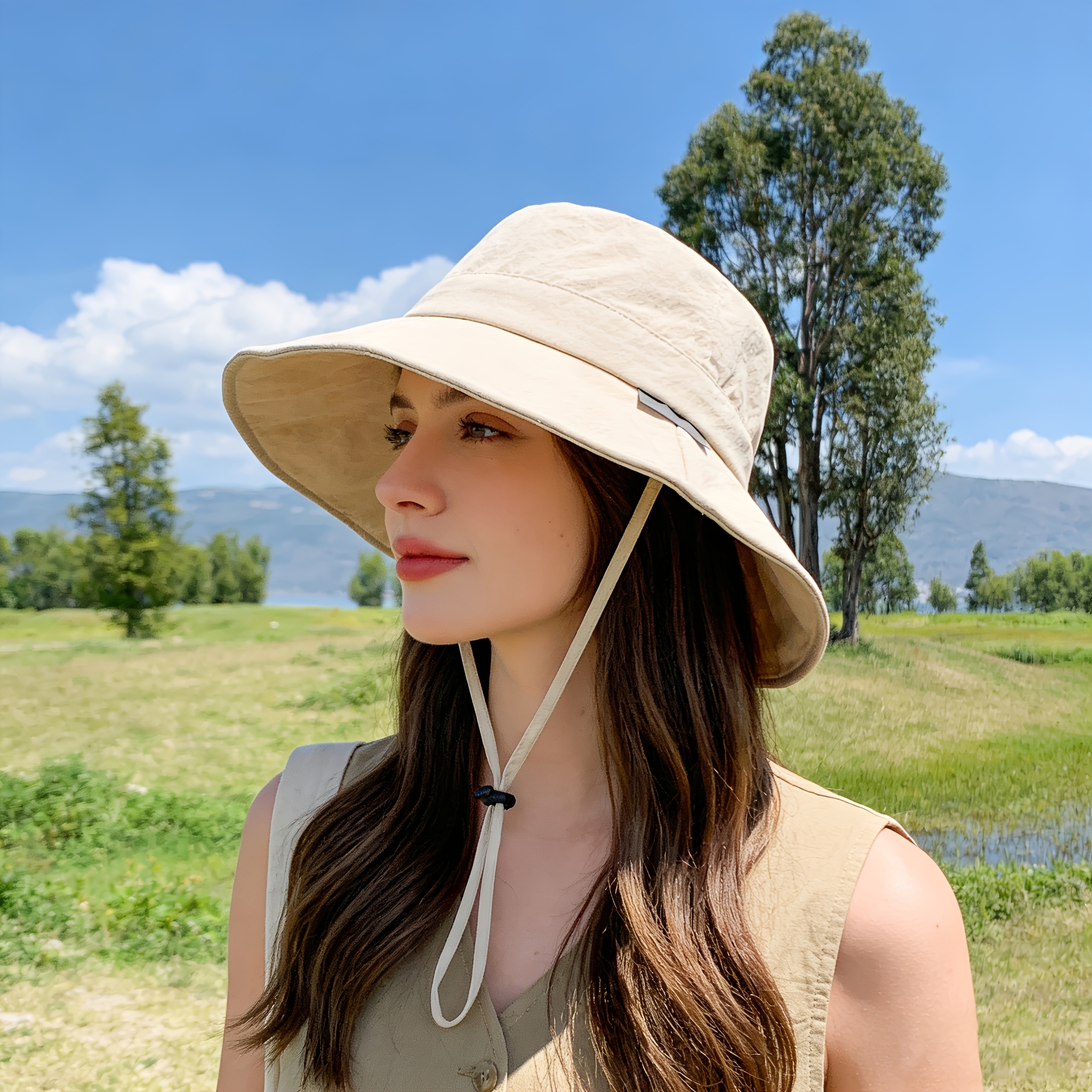   sombrero de protección solar para exteriores de   rápido para mujer, sombrero   de montañismo  , sombrero de pescador para hombre, sombrero parasol