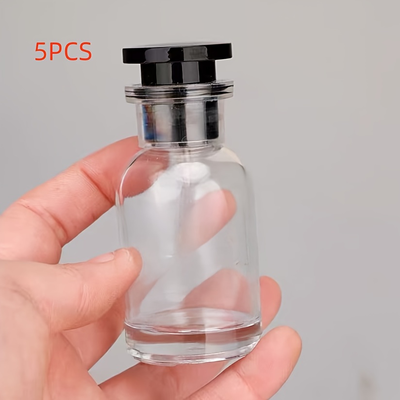 E-shop 5-teiliges Set Glas-Parfümzerstäuberflaschen - Wiederverwendbare, nachfüllbare Reisegröße Sprühflaschen mit nachfüllbaren Sprühdüsen, elegant