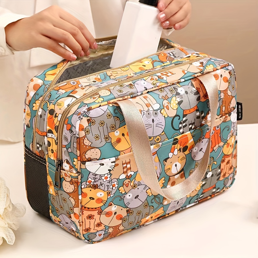 

1 Pc Travel Cosmetic Bag, Wet And Dry Separation Cosmetic Storage Bag, Portable Large Capacity Cartoon Toiletry Bag