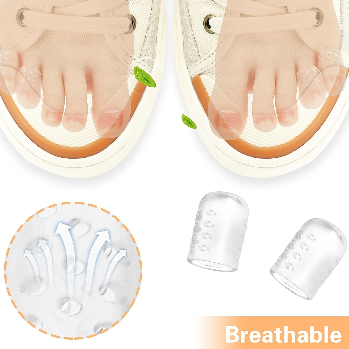 10 Toe Caps Anti-friction Breathable Toe Protectors Blister Toe Caps Cover Protection Foot Care