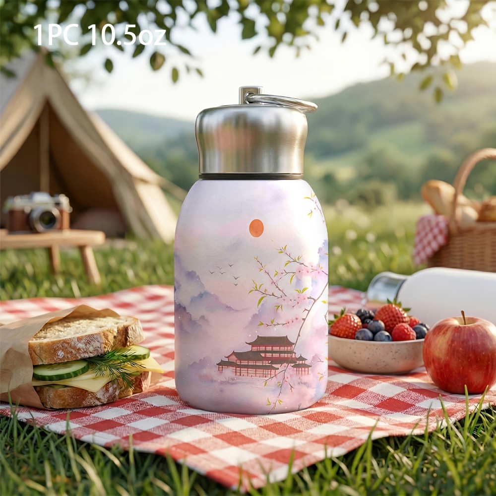item picture 10 5oz insulated water bottle stainless steel leakproof cherry   and   pattern for   home office 1pc