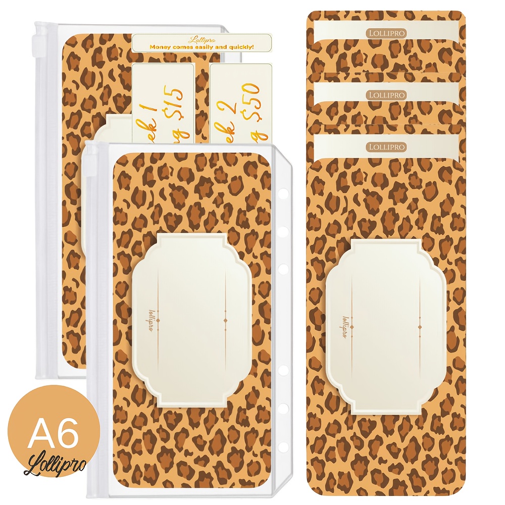 6 Pvc A6 Zip Pockets 2pcs With 8pcs 300g Diy Subject Cards For Budget Binder For Women Student