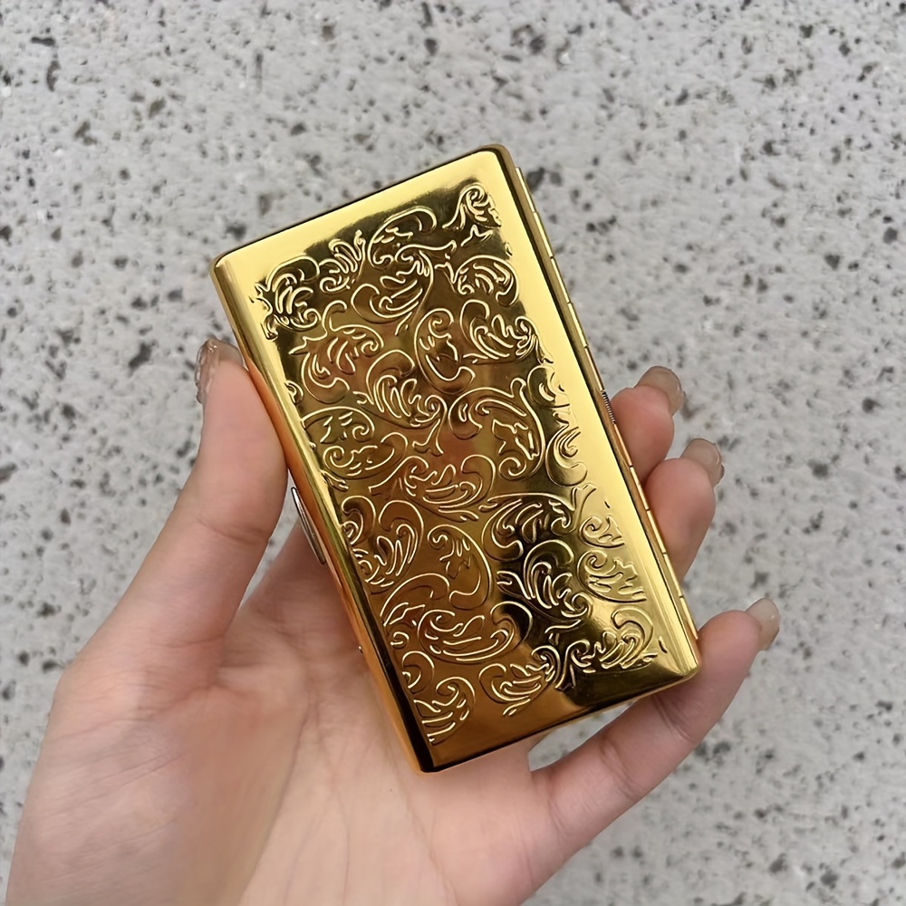 cigarette holder luxury Luxury Gold-Colored Case for Women, Intricately Designed * Storing  Cigarettes. A High-Quality Gift Option for Birthdays And Valentine'S Day