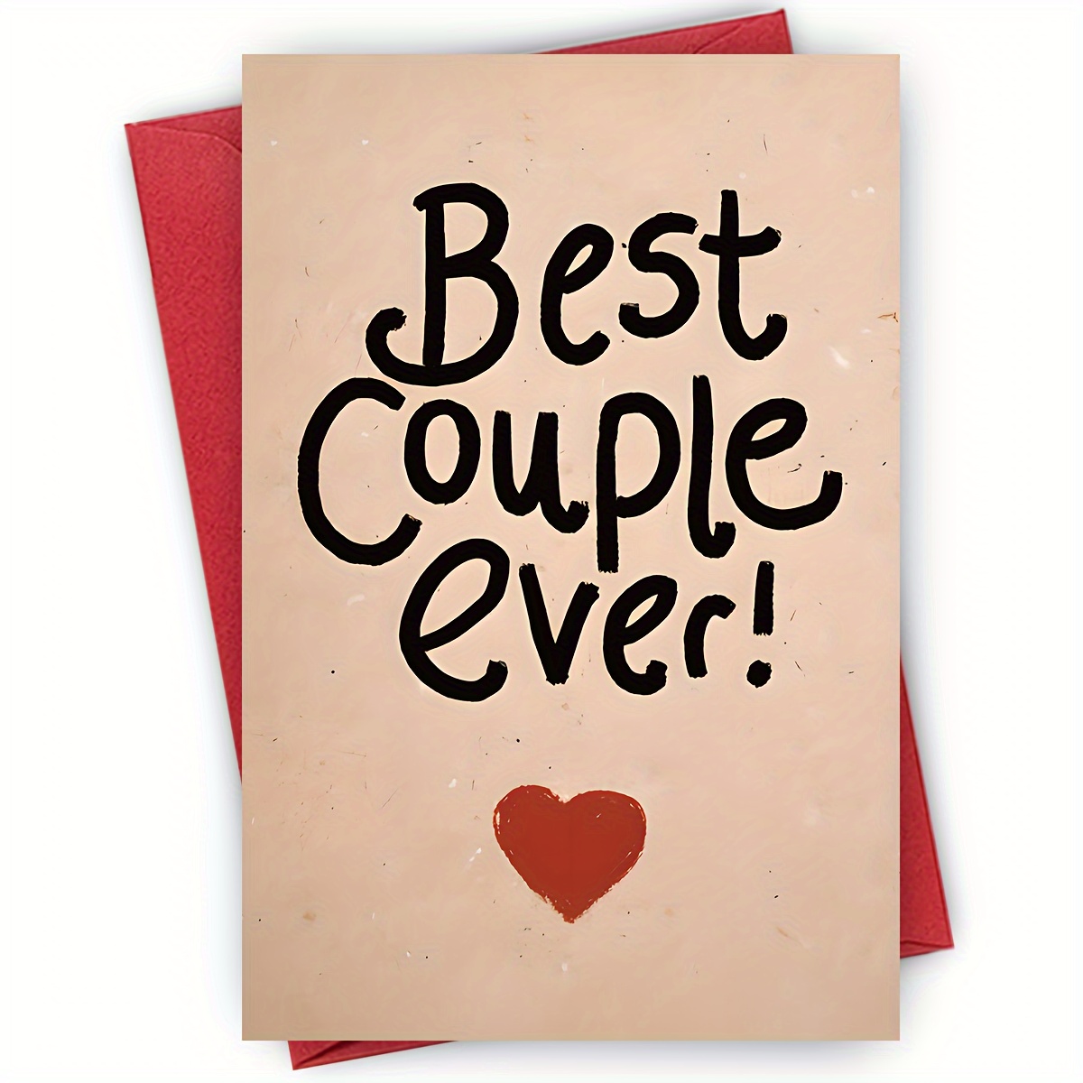 

Anniversary Love Greeting Card With Heart Pattern - "best Couple Ever!" - Perfect For Any Recipient, Ideal For Family, Friends, Small Business Supplies - Unique Gift Item