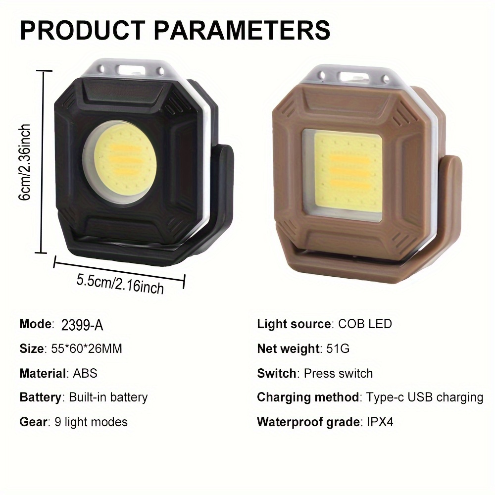 Luces Trabajo Led Recargables Luces Parrilla Linternas Base - Temu