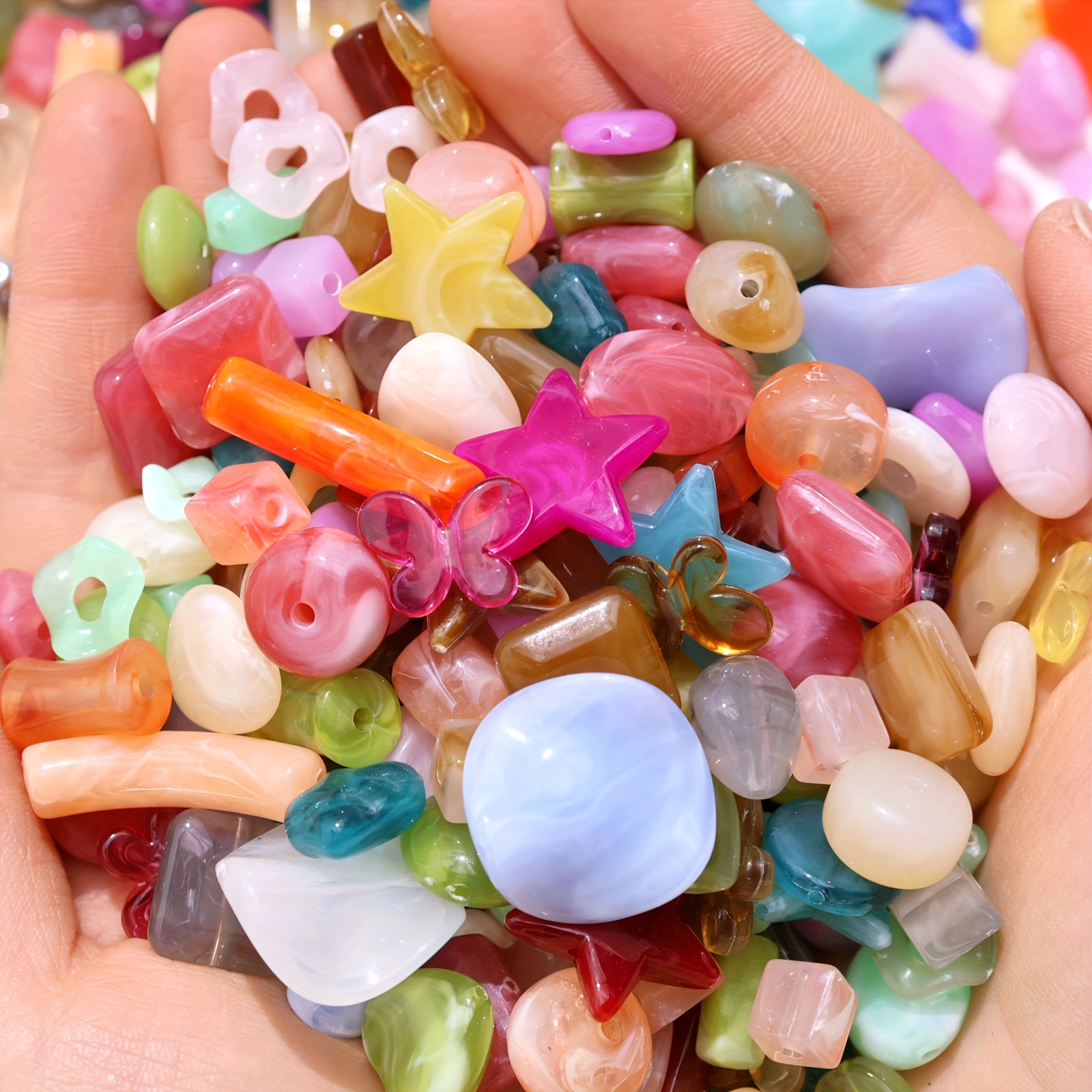 E-shop 2.82 Oz Vintage Acrylperlen Kollektion - Verschiedene Farben für kreatives Schmuckbasteln, Handarbeiten und Armbandherstellung - Ideal für