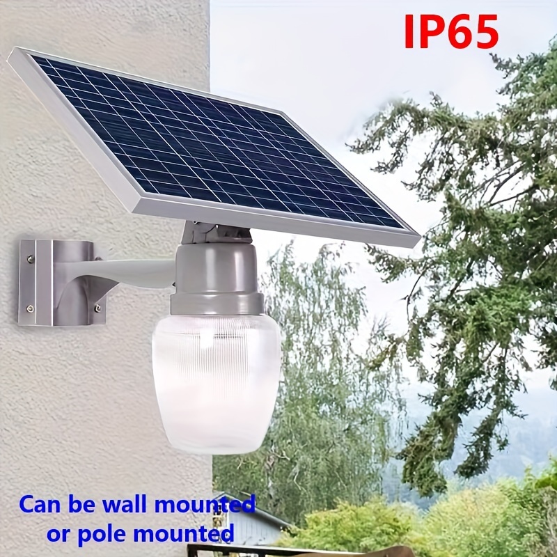 TEMU 1pc Ip65 Solar Lights - Led Lights - Solar Wall Lights, Outdoor Solar Lights, Dusk To Dawn, White Light 6500k, With Remote Control, Suitable For