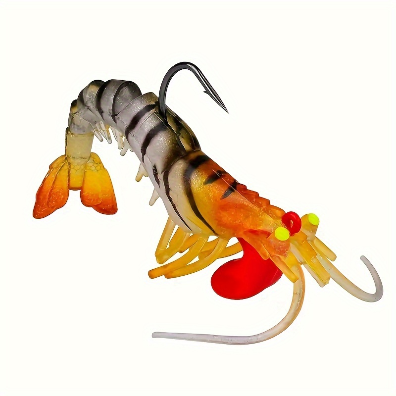 Fancy 1Pc Soft Luminous Shrimp Lure, Shrimp Lures Fishing Bait