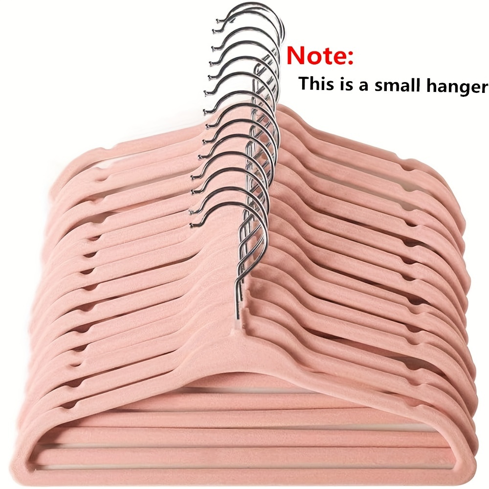 

Pink Non-slip Clothes Hangers: And Anti-rust Metal Hook, Notched Shoulder For