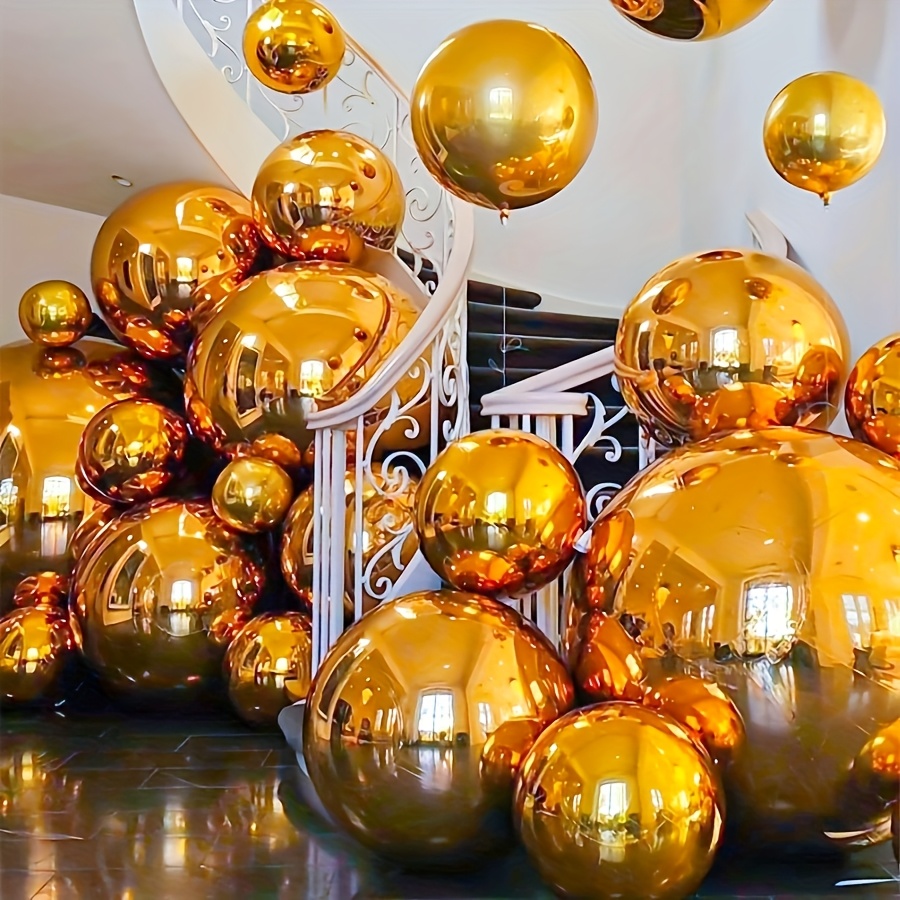 4d Kugel 32 Zoll Metalls Piegel Effekt Korativen Ballon Für