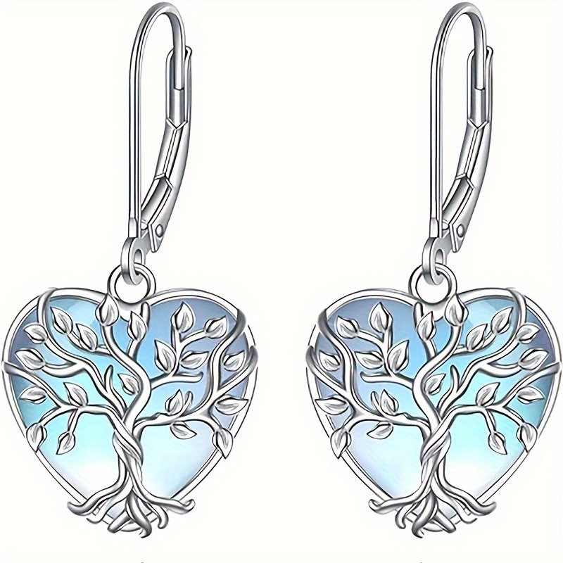 TEMU 925 Sterling Silver Teardrop Tree Of Life Earrings - Elegant Vintage Style, Or Gifts, 3g, Jewelry|vintageinspired Earrings| Earrings