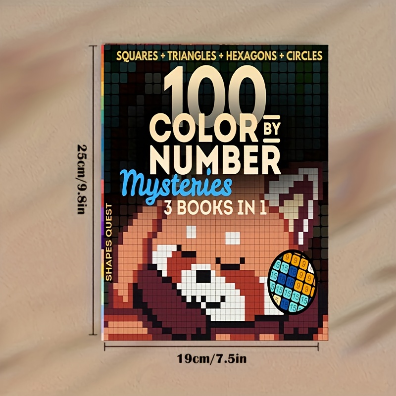 Image of Adult Mystery Mosaics Color By Number. , Fun Relaxing Activity For Beginners, Perfect Gift For Holidays & Birthdays, Coloring Book For Adults, Activity, Artistic Cover Design, Detailed Illustrations.