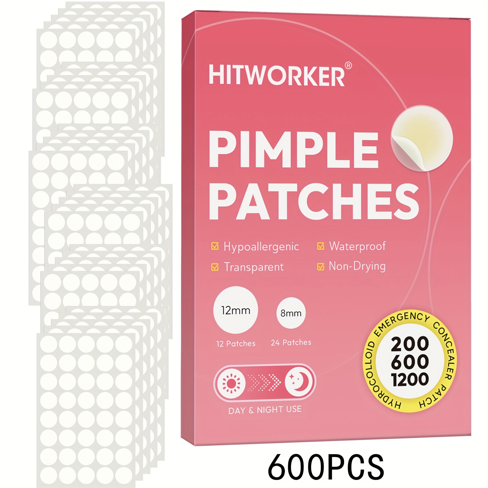 Image of Hydrocolloid Patches, 200/600/1200pcs/box Deep Cleansing Patches, Suitable For Men And Women, For Holiday Skincare