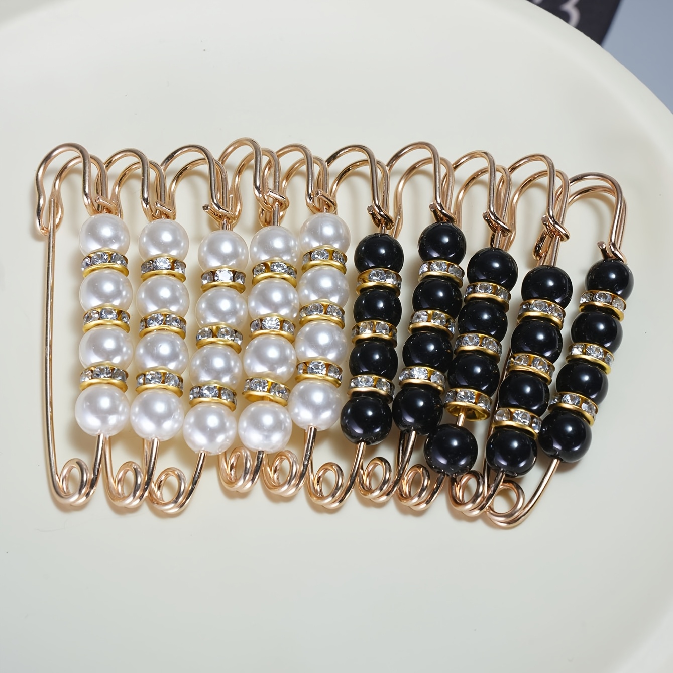 10 Golden Metal Safety Pins, 5.8cm, Practical And Versatile For Daily Use