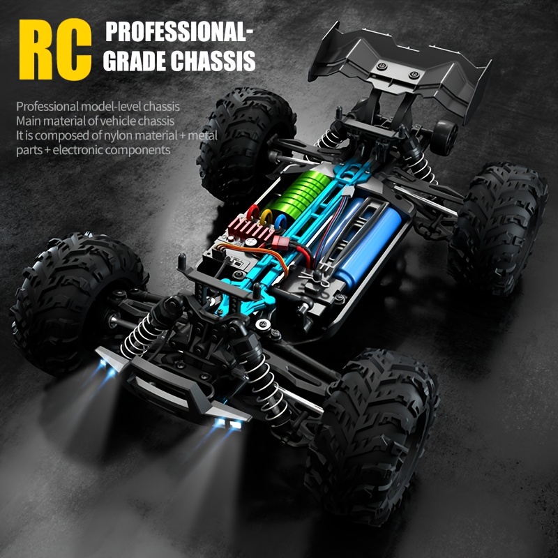 

Of 55km/ H, Upgraded To 70km/ H If With A Battery, 1:16 Medium-sized Off-road Vehicle, Brushless Motor, Metal Chassis, Suitable As A Christmas Or Birthday Gift