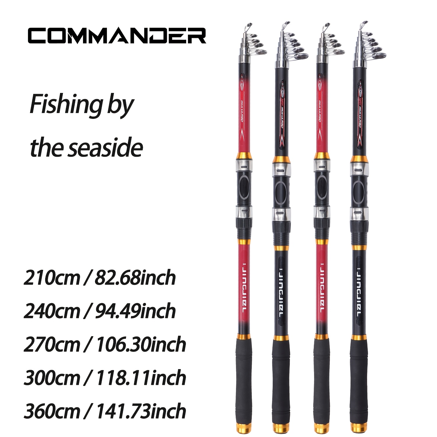 4 piece baitcasting rod MINGWO New Baitcasting Rod Carbon Fiber Casting Rod 2-In-1 Sea Rod Black  Red 2.1M 2.4M 2.7M 3.0M 3.6M