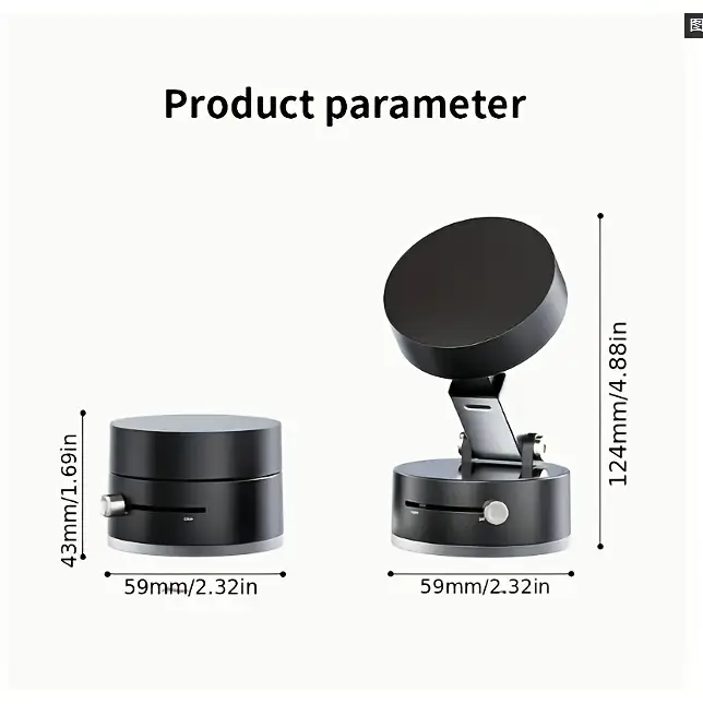 360 rotatable magnetic mobile phone holder vacuum magnetic suction cup folding rotating bracket foldable and adjustable multi functional vacuum suction cup bracket with double sided suitable for environments details 1