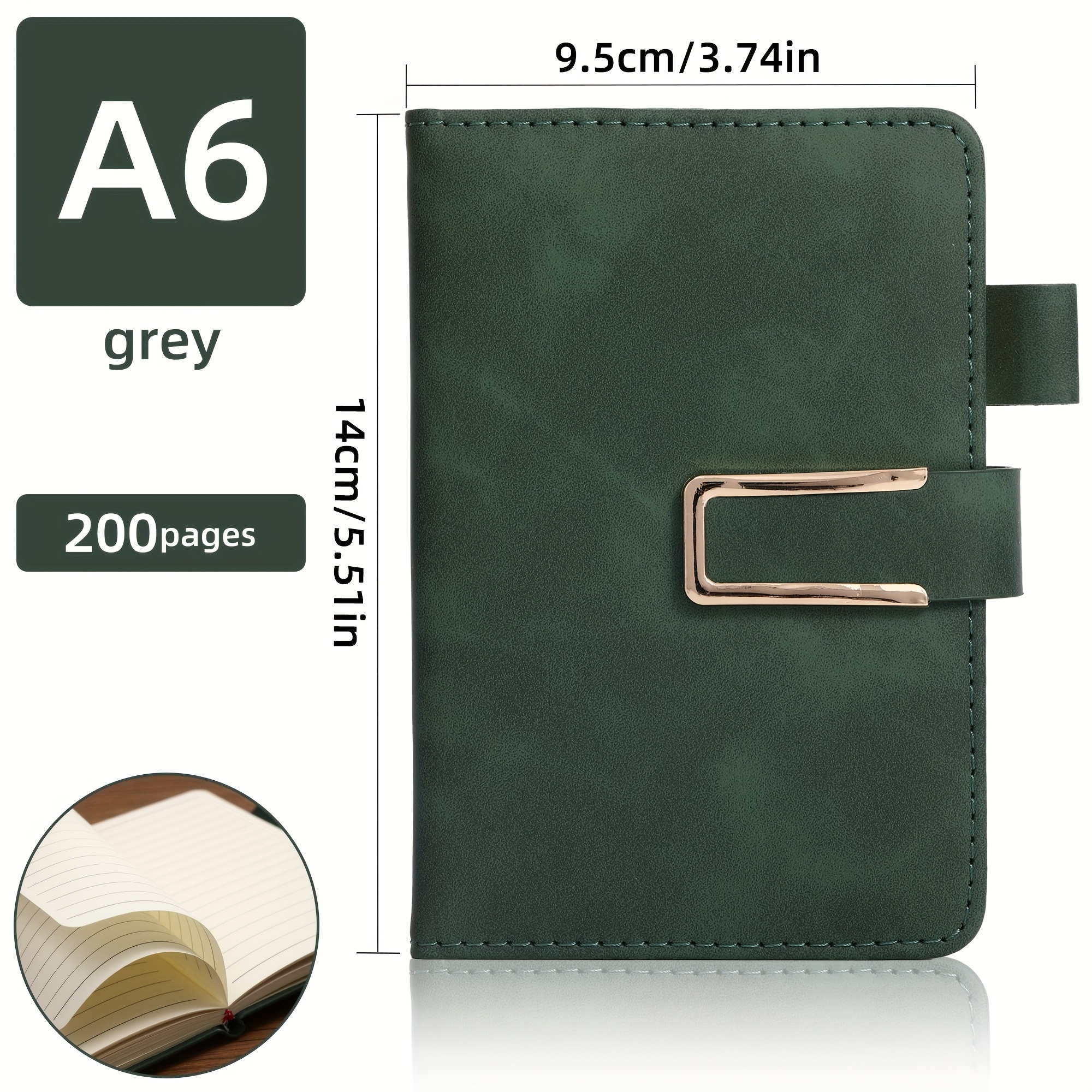 TEMU X 9.5cm Pocket-sized Mini Notebook With A Matte Soft Cover, Featuring Academic Grid Paper. A Portable Writing Journal Ideal For Travelers,