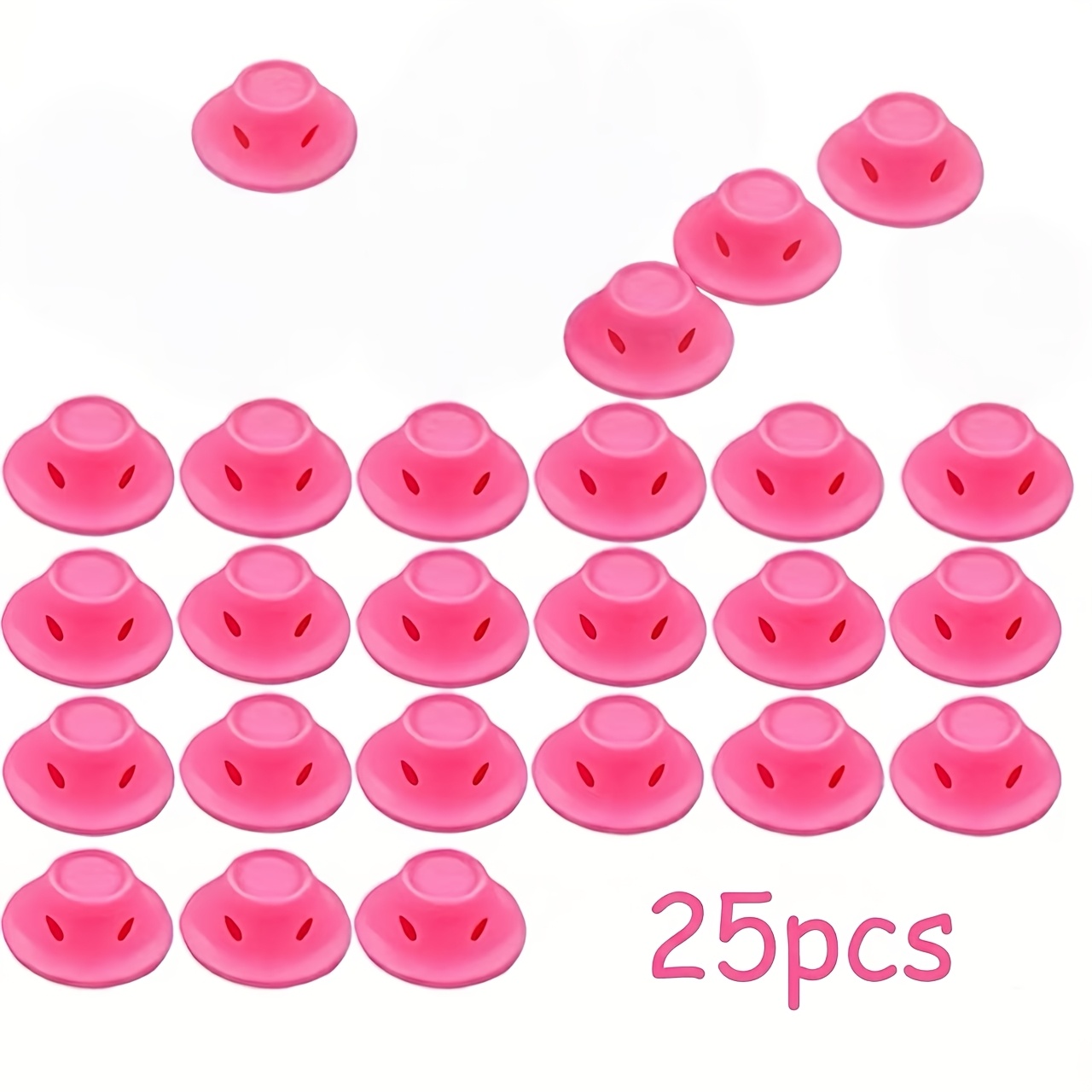 Image of 25pcs No Heat Hair Curlers, Heatless Curling Rollers For All Hair Types, Diy Styling Tools For Long Lasting Natural Curls