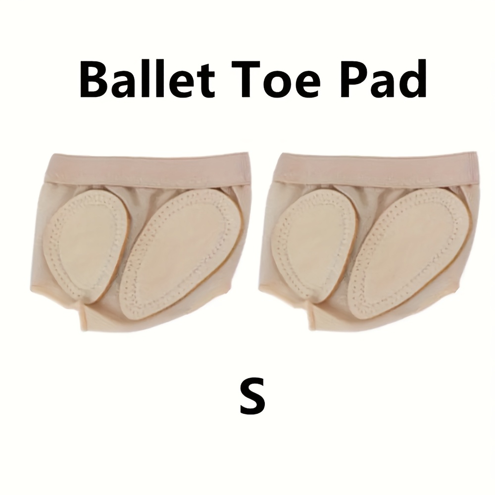 TEMU 1 Paire de Coussinets de Pointe de Danse Professionnels Chaussures d'Entraînement Chaussettes de Talon Demi-Sole Chaussettes de Sport Coussinets