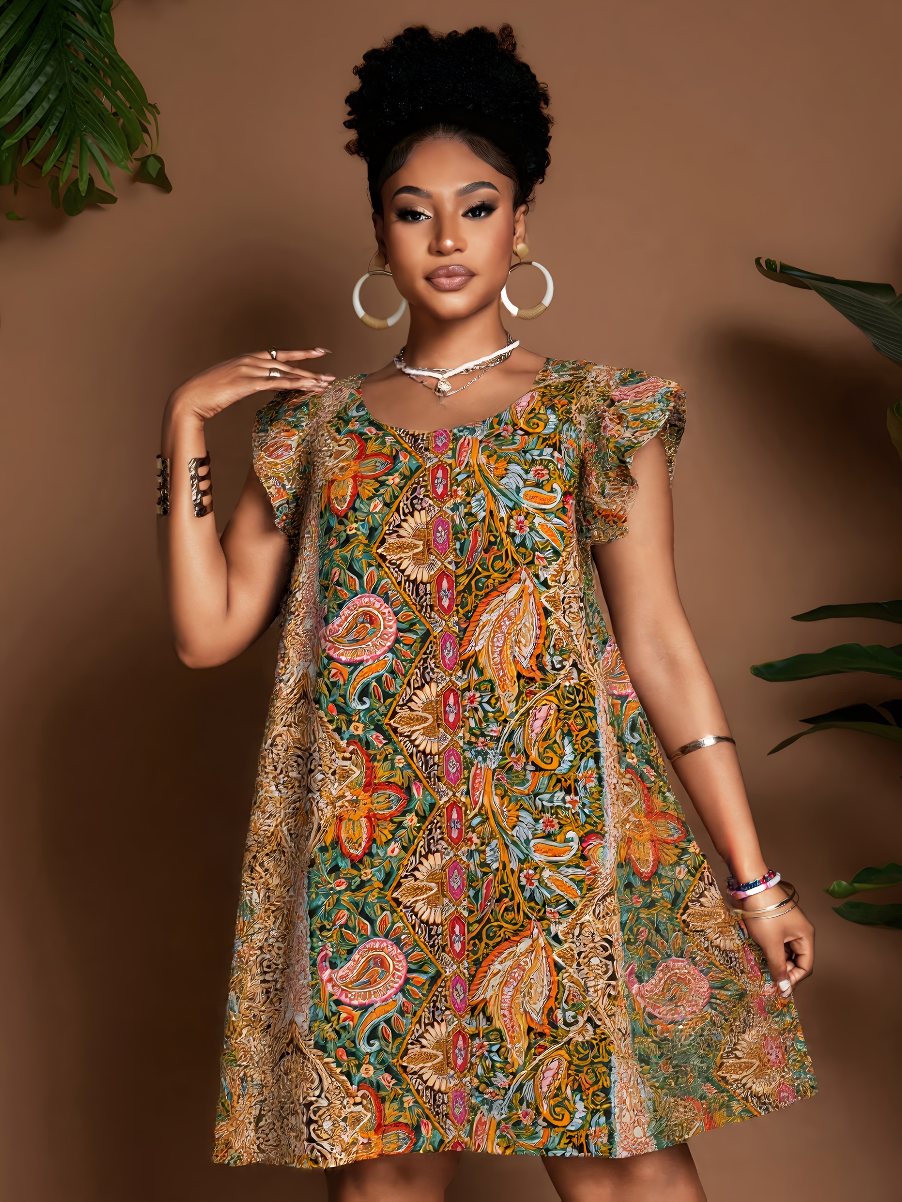 paisley dress sold on Temu United States