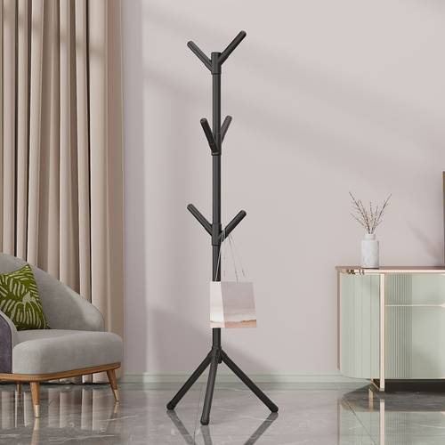 household coat rack bedroom drying rack floor hanger easy assembly creative and fashionable durable household goods lacquered end