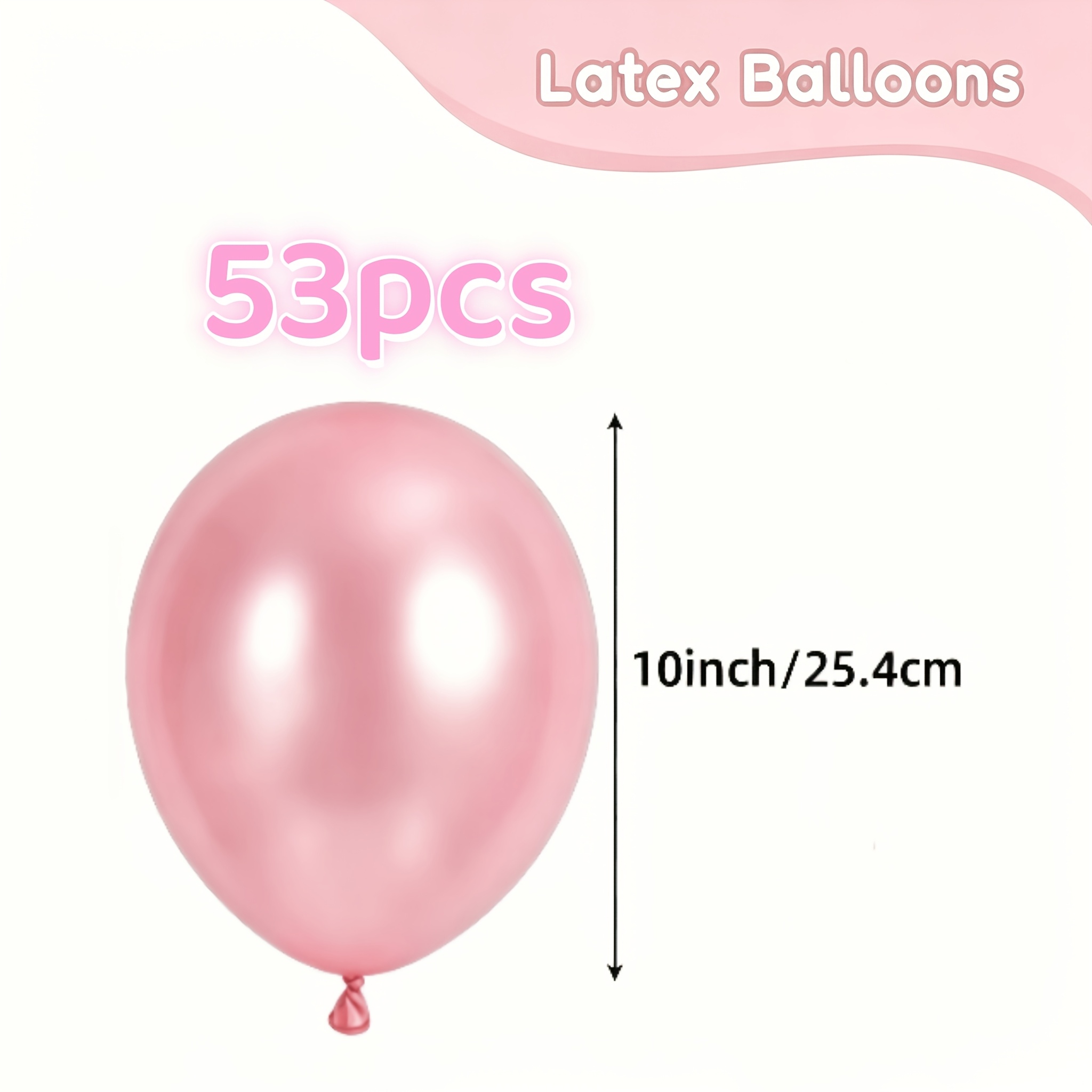 TEMU Kit de Guirlande de Ballons Perles 53 pièces, Idéal pour Décoration de Fêtes Anniversaires, , Demandes en Mariage, Décoration de Scène,