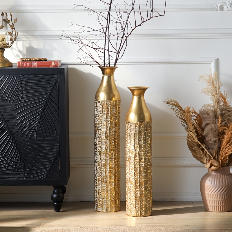 goldene vase amerikanischen stil luxusdeko gehämmerte textur