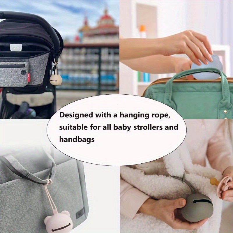 1pc BPA-free Newborn Silicone Cute Colorful Panda Pacifier Case (38g), Food-Grade Silicone for Boys and Girls' Strollers and Diaper Bags, Travel Bag for Travel Comfort, Cute Style Can also be used as mommy bag accessory, Thanksgiving theme