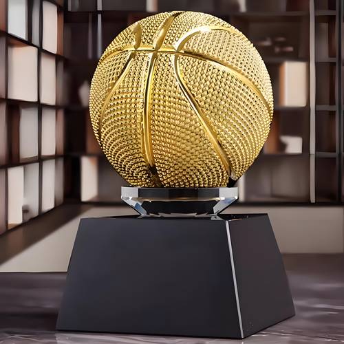 basketball crystal trophy school sports competition championship keepsake