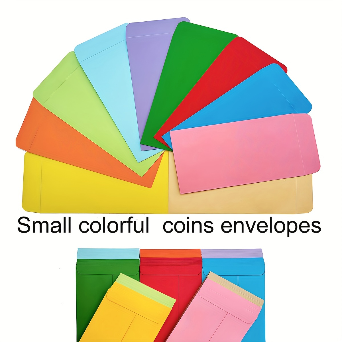 

100pcs Coin Envelopes 2.25x3.5" - Paper Mini Pouches For , Jewelry & Gift Cards - Matte , Assorted Colors, Seed Storage, Key Envelopes, Brown