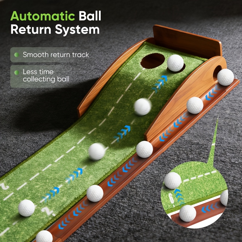 Automatic Ball-Returning Golf Putting Mat