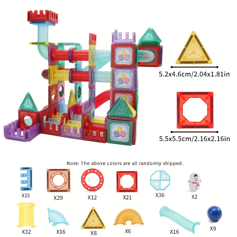 Image of Puzzle Magnetic Building Block (random Color), Stem Magnetic Tile Construction, Creative Interactive Toys, Children Improve And Imagination, Interests And Hobbies, Restlessness, Birthday Gifts