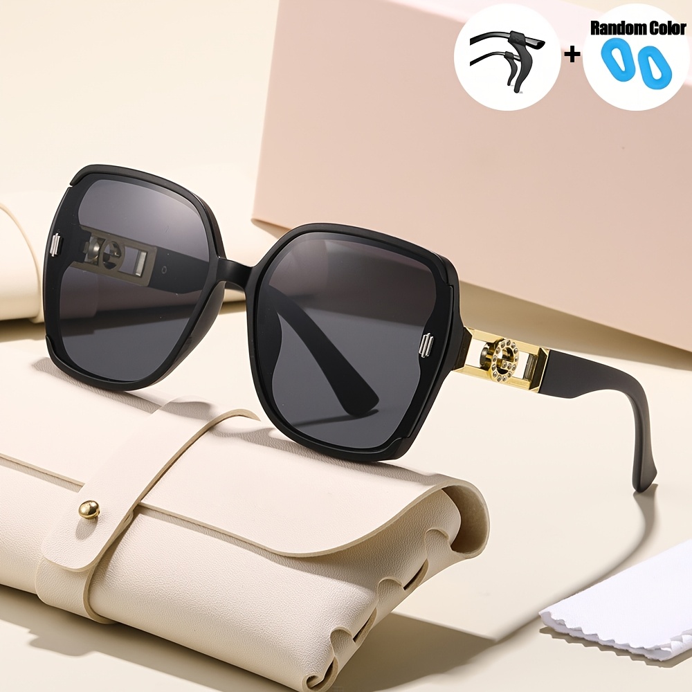 fashionable large frame square mens sunglasses protection 