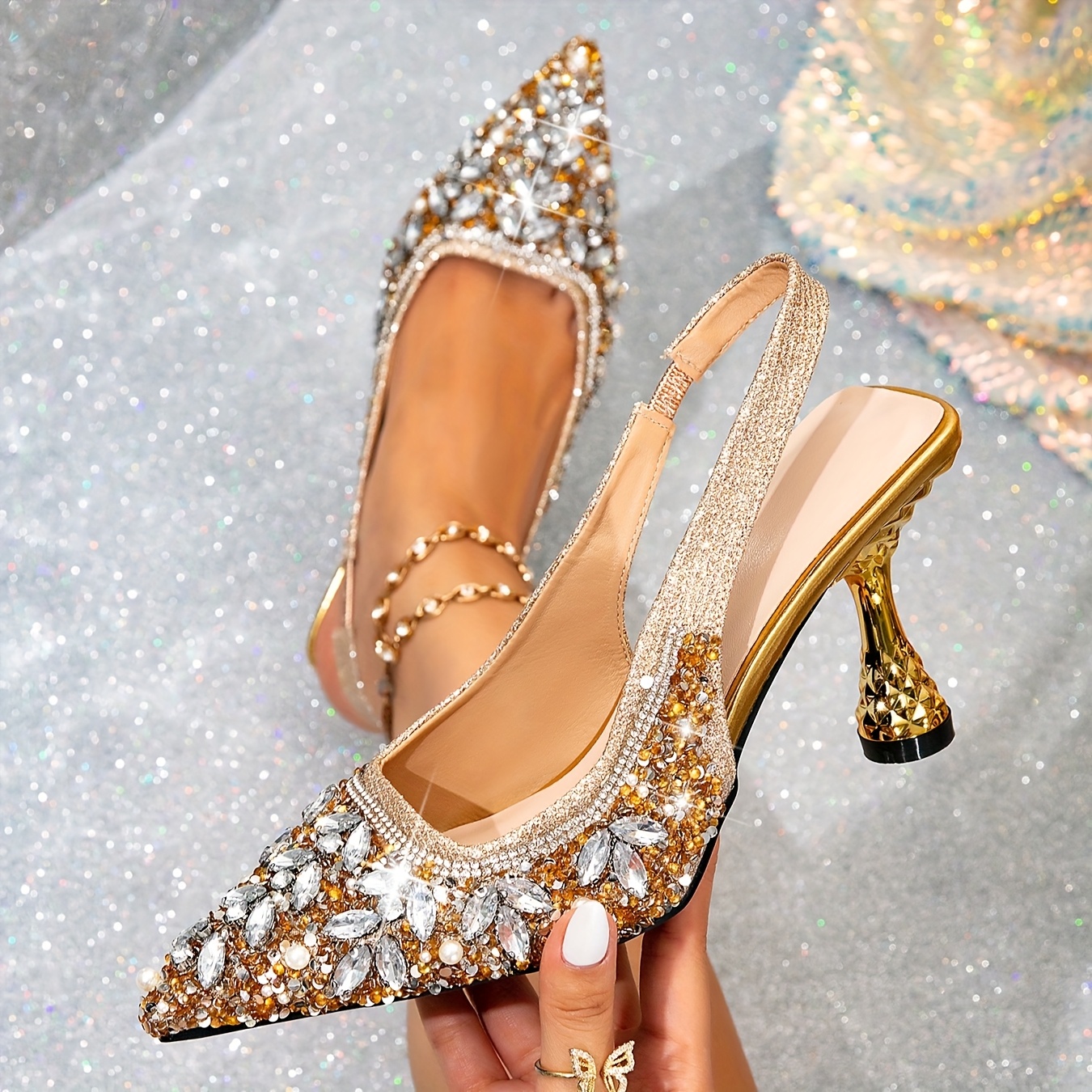 Gold Most Expensive Womens Shoes The Gold Pointed Toe Women's High