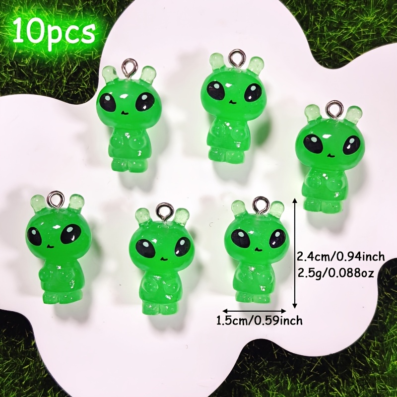Image of 10pcs Luminous Resin Charms Creative Funny Earring Necklace Pendant For Jewelry Make Accessory Diy Crafts