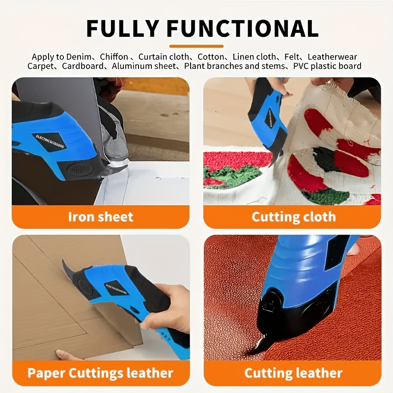 usb rechargeable multifunctional electric scissors lightweight and sharp tip suitable for trimming all kinds of fabrics leather and flowers and leaves etc electric scissors with electric sharp function Product details 7