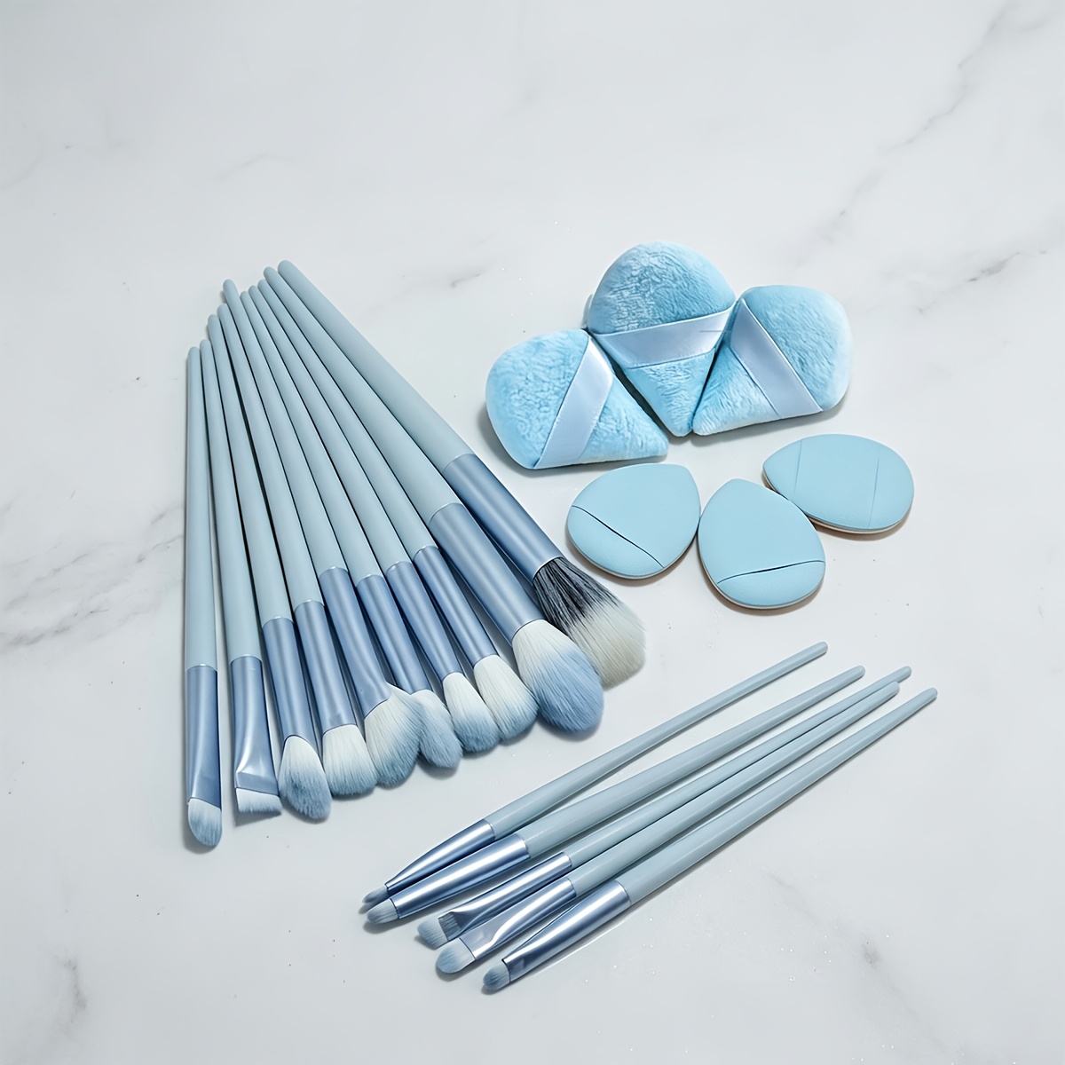 Image of 21pcs Professional Makeup Brush Set Powder Brush, Brush, Blending Brush, Concealer Brush, Nose Contour Brush, Eyeshadow Brushes With Makeup Sponge Puff