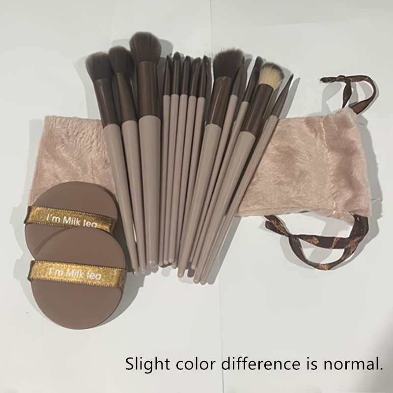 TEMU Set di Pennelli da Trucco Aggiornato, Pennelli Morbidi per Ombretti, Pennelli per Fondotinta, Pennelli per BB Cream e Pennelli per Correttore.