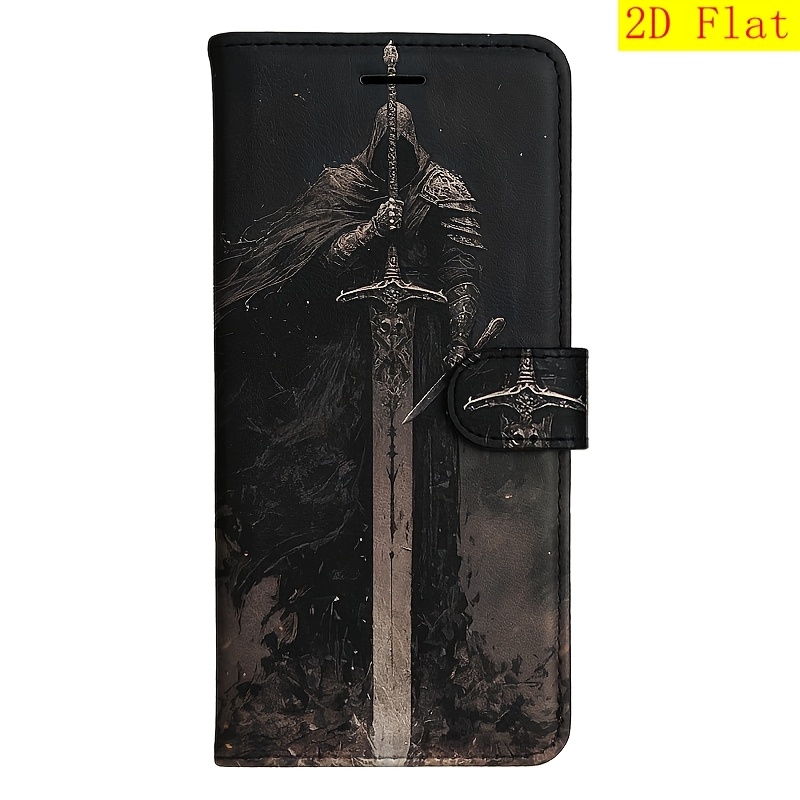 TEMU Phone Case - 2d Flat Sword Magnetic Flip Wallet Case With Card Holder Stand For Oneplus Nord Ace N100 N10 9 Ce N200 N20 2t 10t 11 3 4 5 N30 12