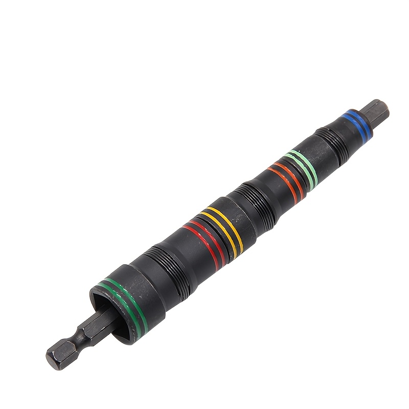 TEMU 1 jeu de douilles à chocs encastrables 7-en-1, double extrémité à couple , adaptateur multi-spécifications, accessoire universel pour perceuses