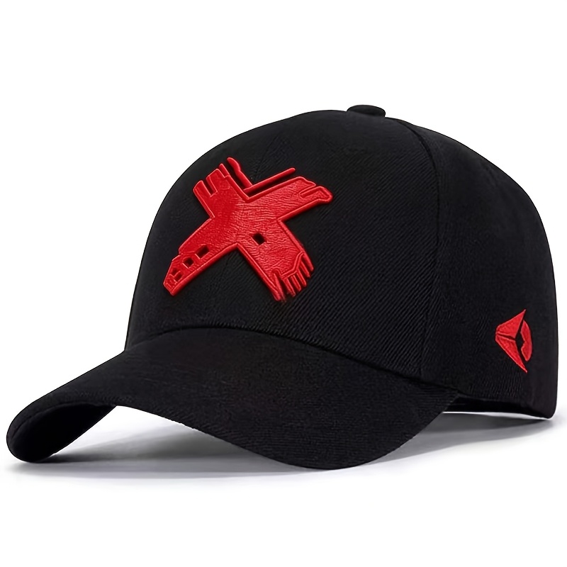 Image of 1 Men's Curved X Baseball Cap, Adjustable Casual Hat For Spring/autumn Or Spring/summer