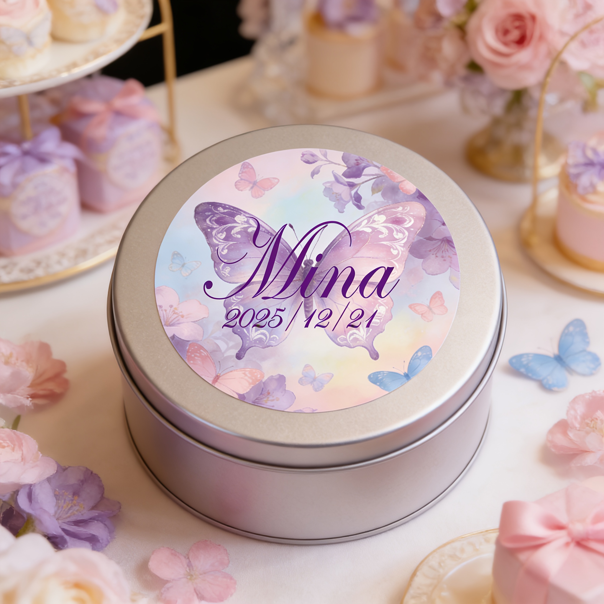 TEMU Custom 106/54/35/24/15pcs Round Stickers, , Customizable Text. Ideal For Holiday Labels, Wedding Decorations, Greeting Cards & Invitations, Gift