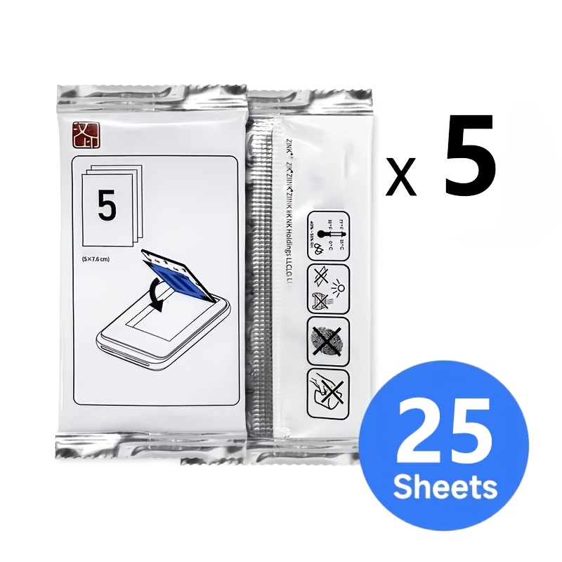 Image of Mt53/z1 Photo Paper For 7.62cm Printers - 15/25 Sheets, High Quality Gloss End, Perfect For Family Photos, Portraits And Scenes, Printer Not Included